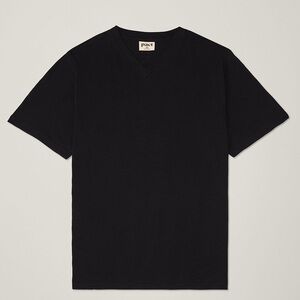 Men’s Pact Black Short Sleeve Organic Cotton V Neck Tee Size L